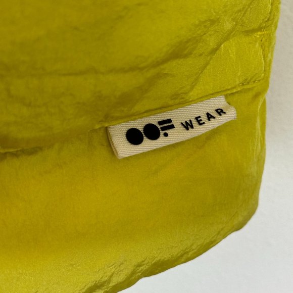 OOF WEAR Puffer Jacket 9108 In Nylon Crispy with Waist Belt Size 2 Citron Yellow - Picture 6 of 16